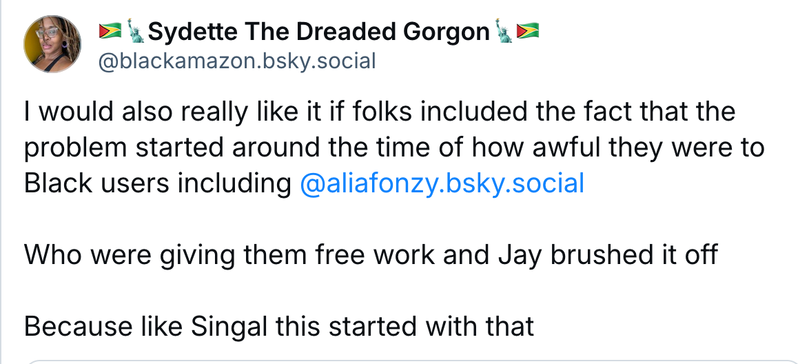 A post from Sydette The Dreaded Gorgon: